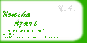 monika azari business card